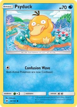 Psyduck pokemon tcg card from Sun and Moon